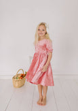 Ollie Jay - Pippa Dress in Pink Crushed Velvet