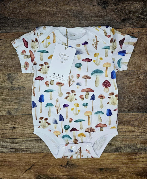 Small Blessings Design - Mushroom bodysuit, infant clothing, infant bodysuit