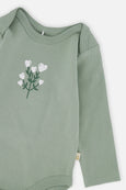 Deux Par Deux | Organic Cotton Onesie - Greyish Green
