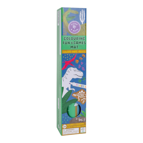 Floss and Rock - Dino Colouring Fun and Games Mat