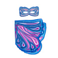 DREAMY DRESS Up - Blue Fortune Fairy Wings + Mask
