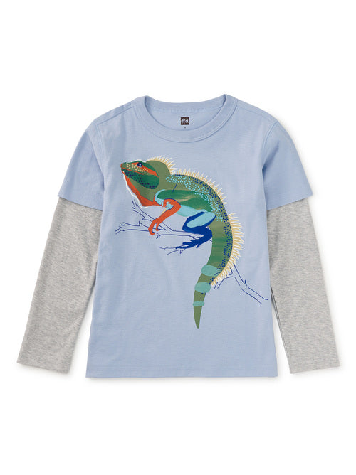 Tea Collection - Water Dragon Layered Long Sleeve Tee -