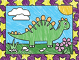 EDC Publishing - Stained Glass Coloring, Dinosaurs