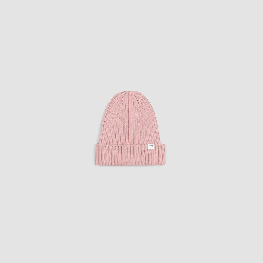 Miles the Label - Light Pink Ribbed Organic Cotton Beanie