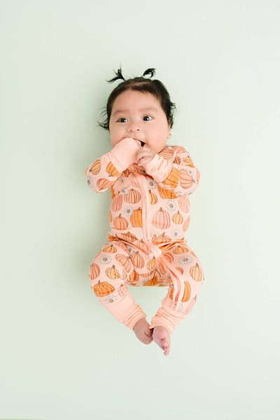 Little One Shop - Pretty In Pink Pumpkins Bamboo Sleeper