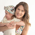 Mightly - Organic Cotton Baby Bow Turban: Botanical Floral