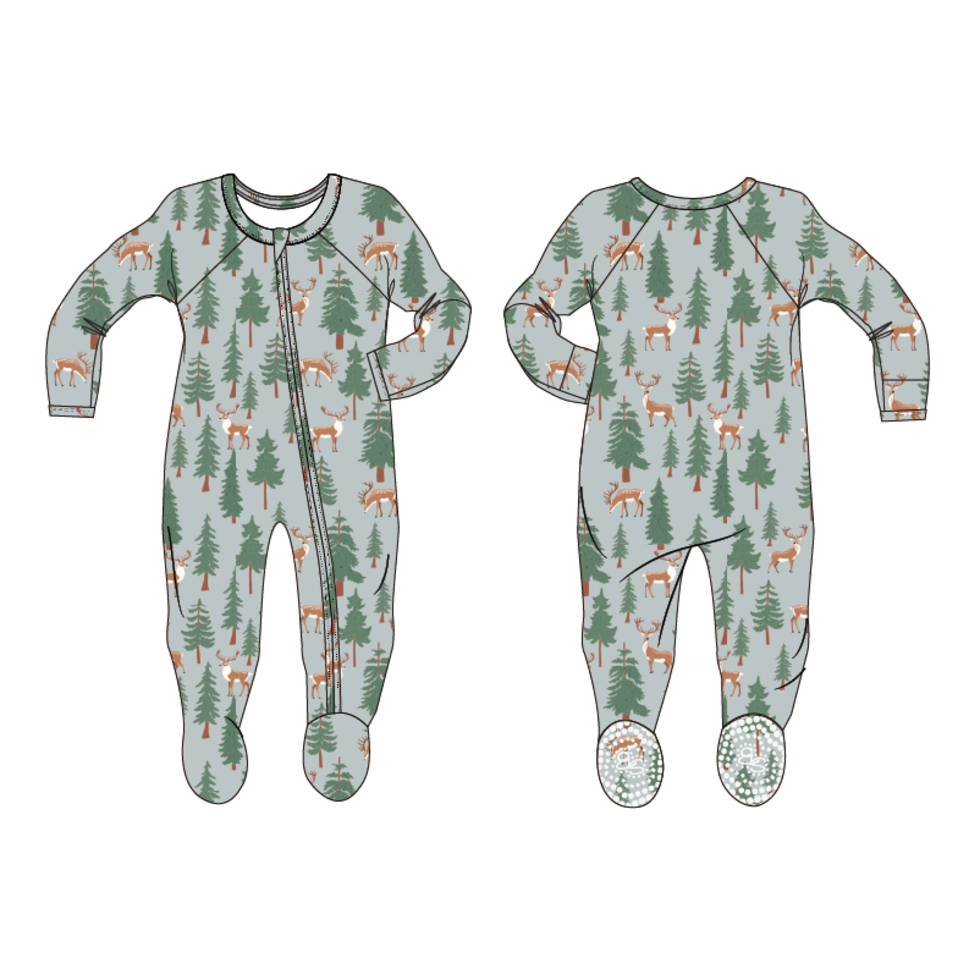 Sweet Bamboo - Zipper Footie - What A Stud