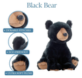 The Petting Zoo - 12" Wild Onez Black Bear Forest Plush