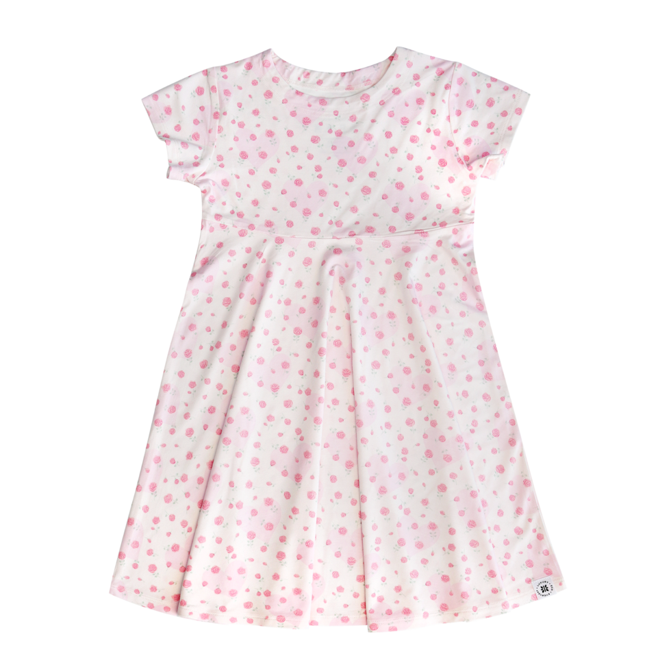 Sweet Bamboo - Swirly Girl Dress w/Cap Sleeve - Double Love
