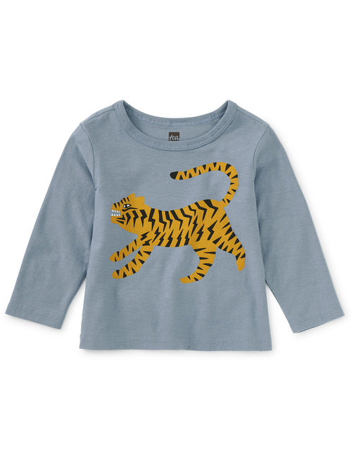 Tea Collection - Tiger Cub Long Sleeve Tee - Blue Tide