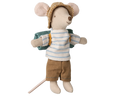 Maileg - Hiker Mouse - Big Brother - Light Blue Stripes