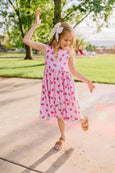 Ollie Jay - Tank Dress in Strawberry Dream | girls Pocket Twirl Dress