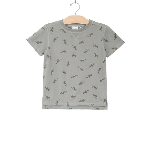 City Mouse Studio - Whistle Patch Tee- Salamander- Pond