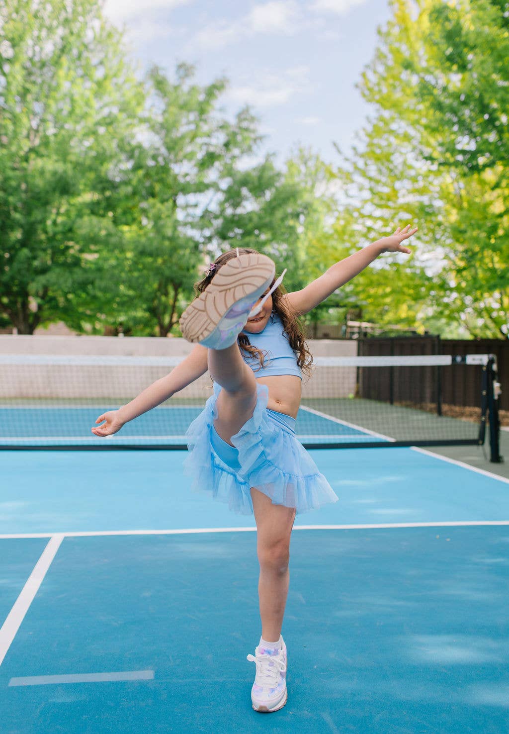 Ollie Jay - Ashlyn Athletic Skort in Sky Blue Tulle