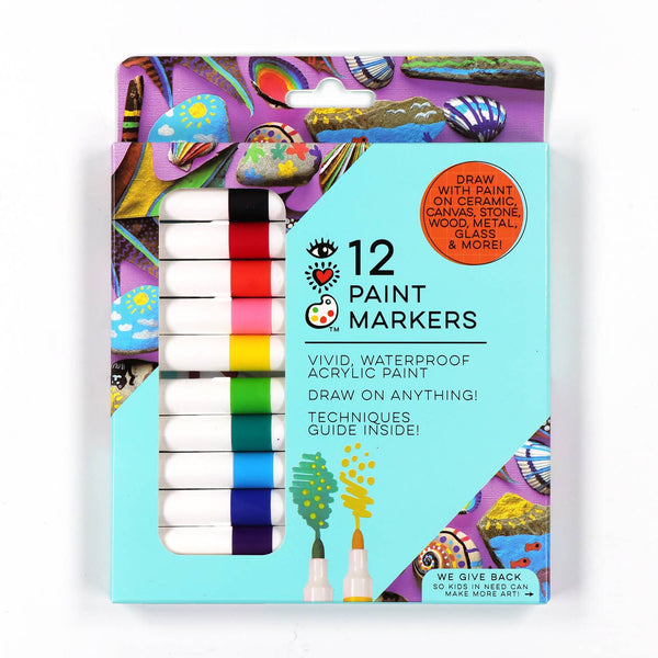 Bright Stripes - IHeartArt 12 Acrylic Paint Markers