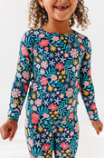 Bird & Bean® - Bamboo Navy Floral - Maren pajamas