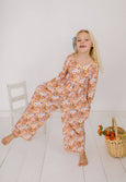 Ollie Jay - Long Sleeve Leggy Romper in Pumpkin Bouquet