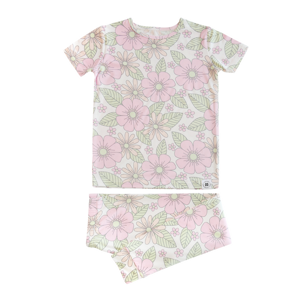 Sweet Bamboo - Big Kid Pajama S/S - Groovy Love