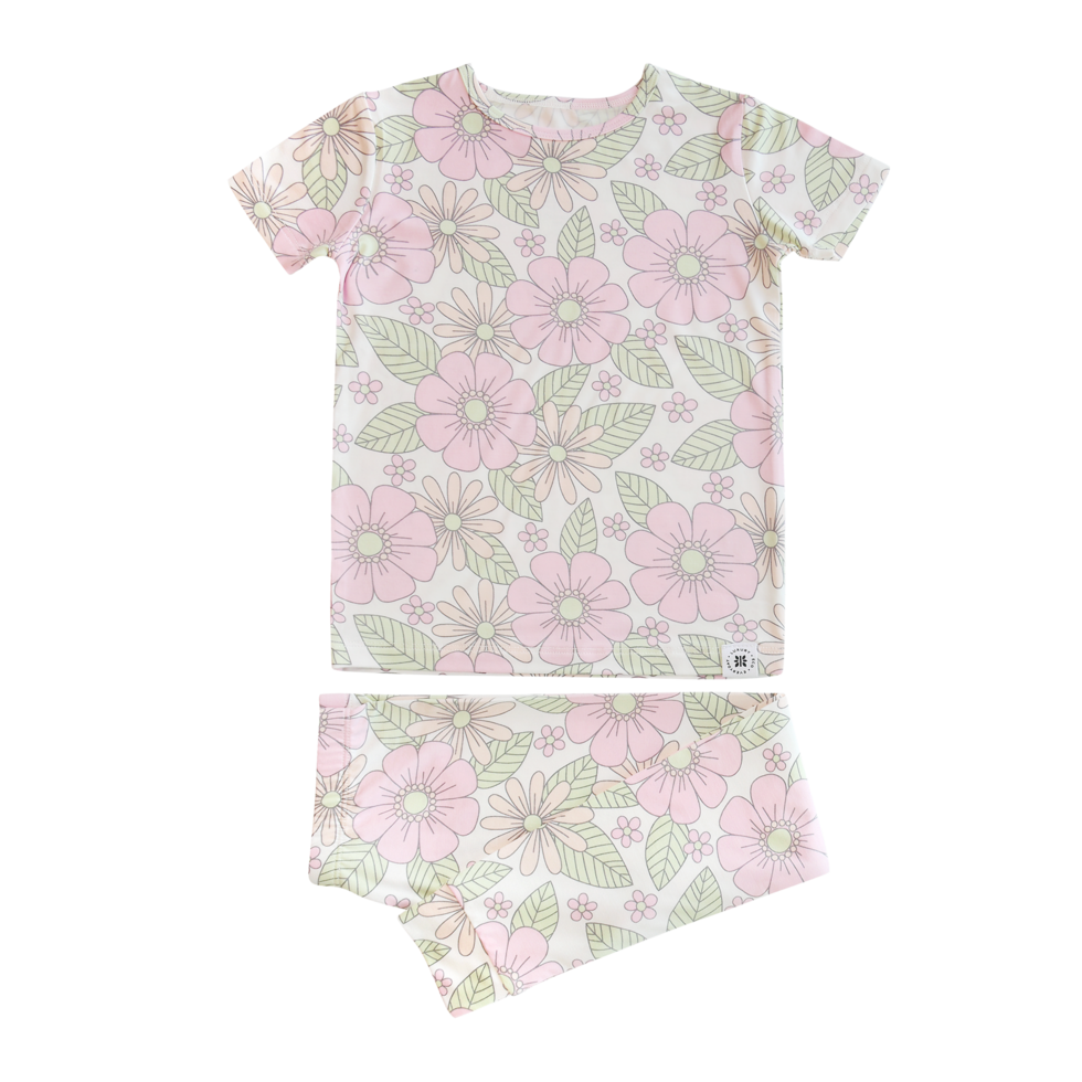 Sweet Bamboo - Big Kid Pajama S/S - Groovy Love