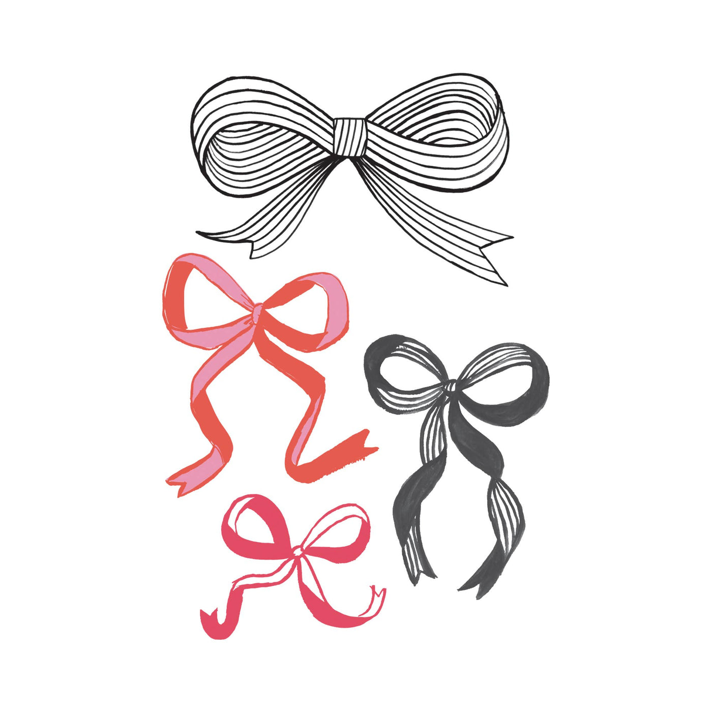 Tattly - Ribbons & Bows Tattoo Pair