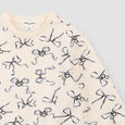 Miles the Label - Bow Print on Ivory Girl's Sweatshirt