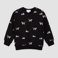 Miles the Label - Saint Bernard Print on Black Sweatshirt
