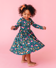 Bird & Bean® - Kids Long Sleeved Bamboo Dress - Sylva
