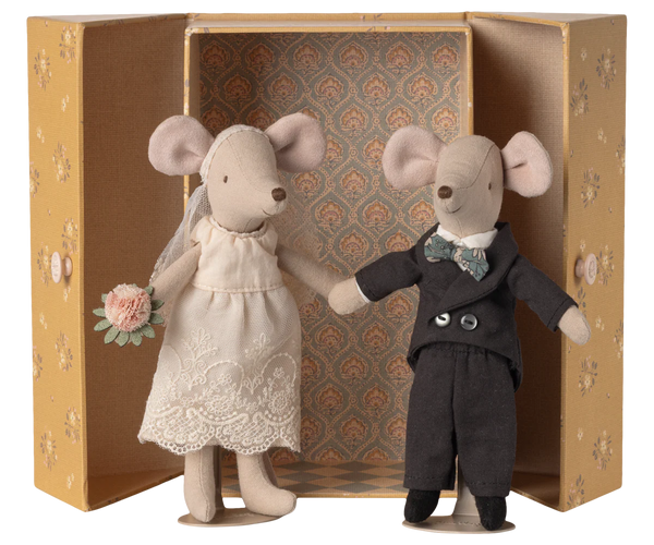 Maileg - Wedding mice couple in box, Mum and Dad