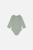 Deux Par Deux | Organic Cotton Onesie - Greyish Green