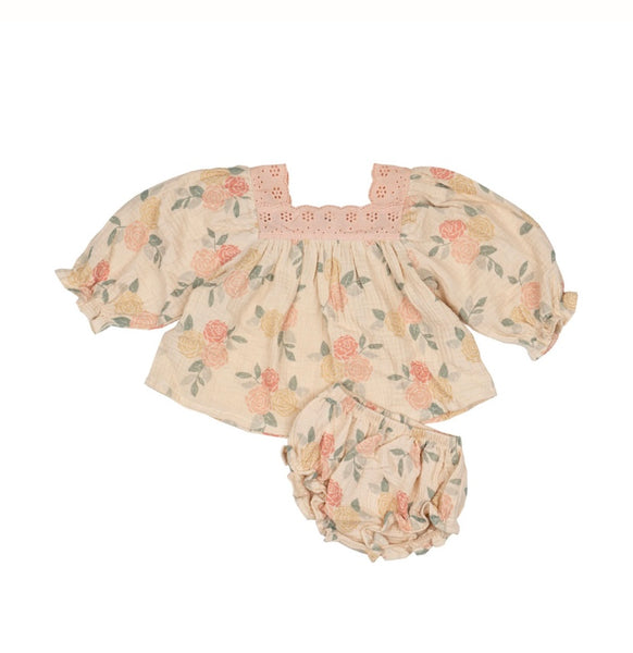 Wild Wawa - Ceil Two Piece Set in Dusty Pink Roses