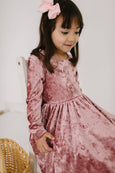 Ollie Jay - Gwendolyn Dress in Tea Rose Crushed Velvet