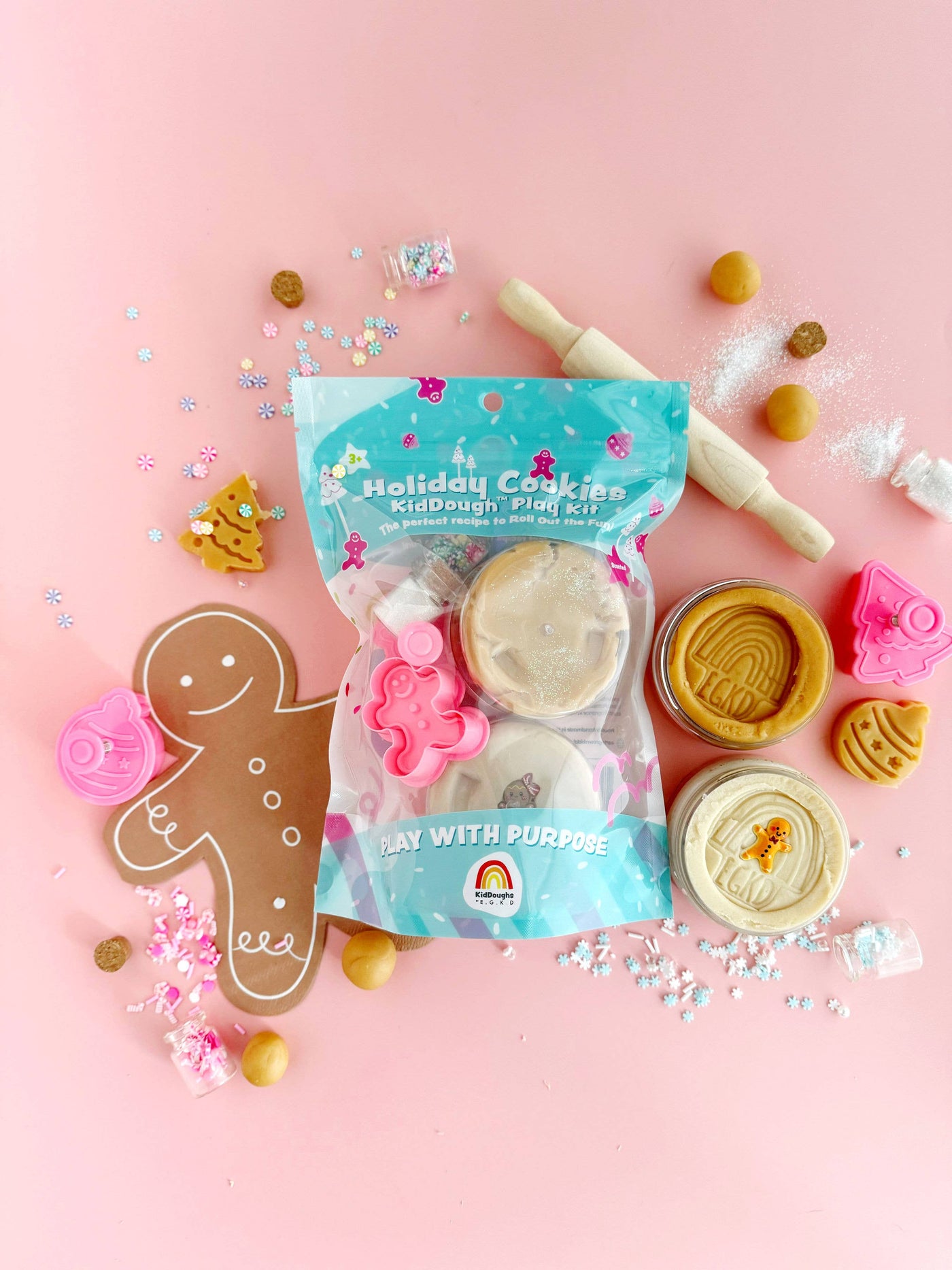 Earth Grown KidDoughs - Holiday Cookies Play Kit