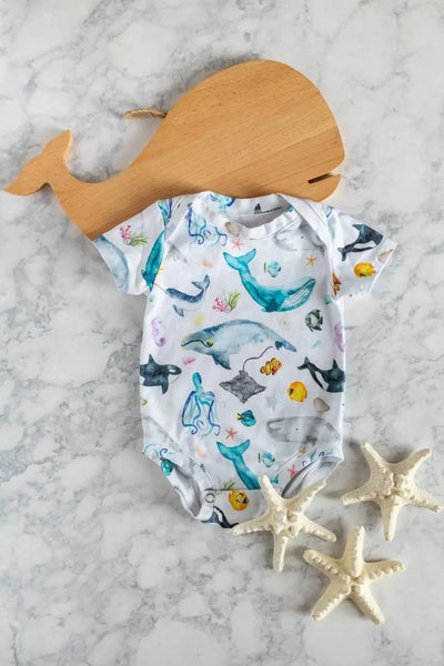 Small Blessings Design - Whale Onesie