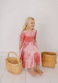 Ollie Jay - Pippa Dress in Pink Crushed Velvet