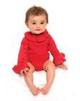MONAG - Long Sleeve Ruffle Baby Onesie, Frill Baby Bodysuit