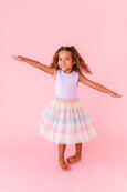Bird & Bean® - Kids Bamboo + Tulle Dress - Astra Rainbow Twinkle 