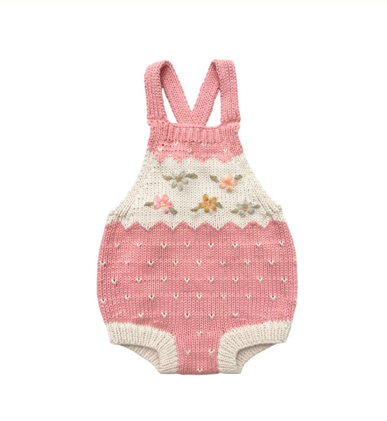 Wild Wawa - Intarsia Romper in Pink