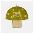 Rock Scissor Paper - Mushroom Nevada City Wood Shape Ornament - Red