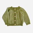 The Blueberry Hill - 100% Cotton Brioche Cardigan - Green