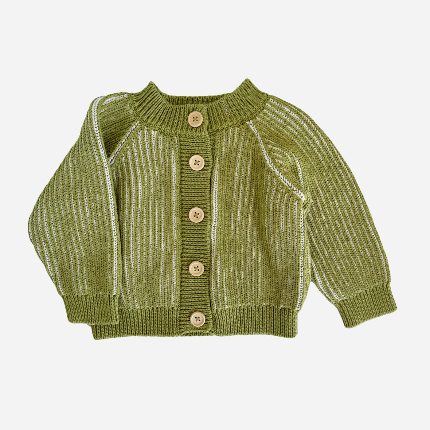 The Blueberry Hill - 100% Cotton Brioche Cardigan - Green