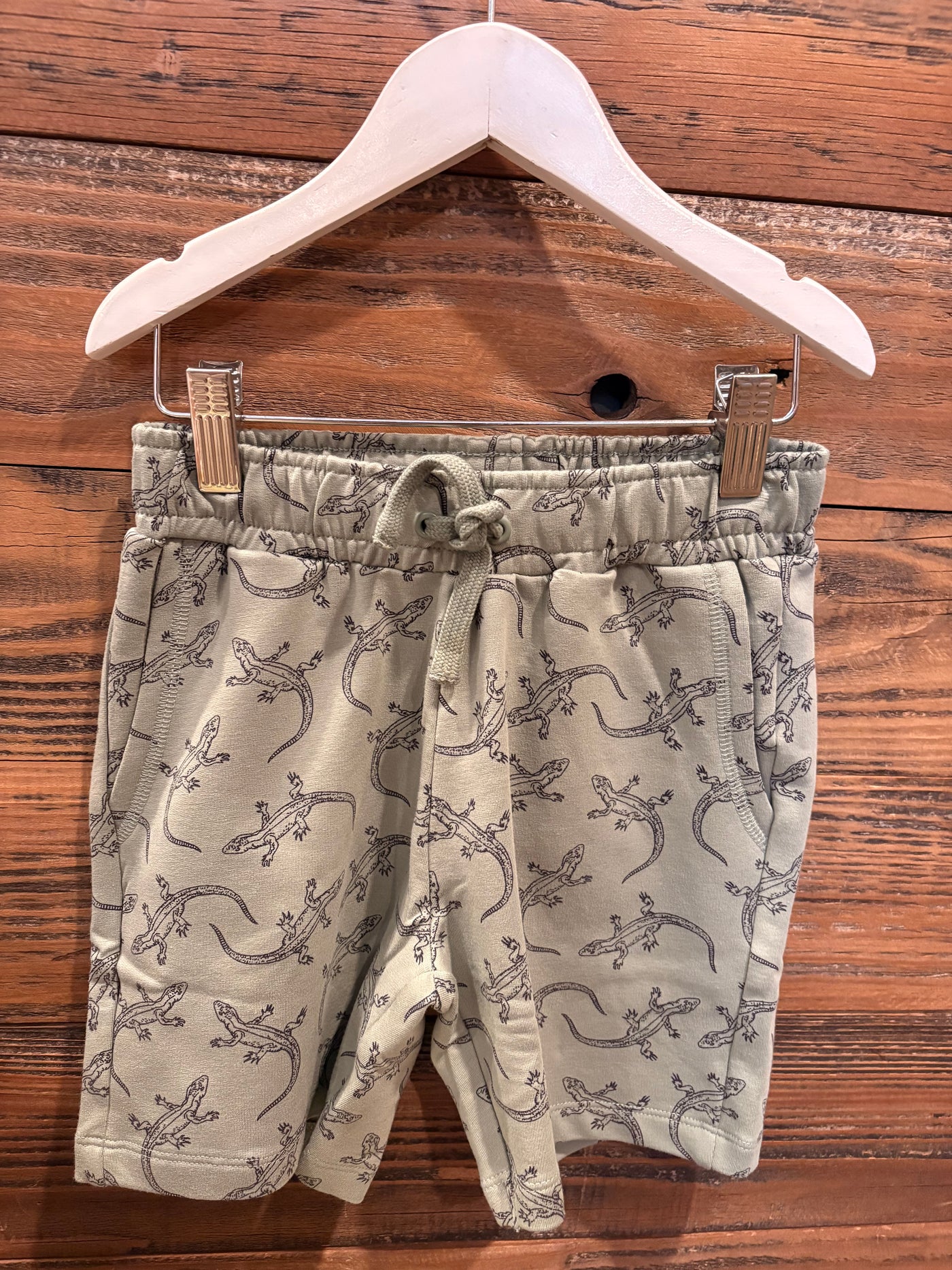 Minymo - Lizard Cotton Sweat Shorts - Lilypad