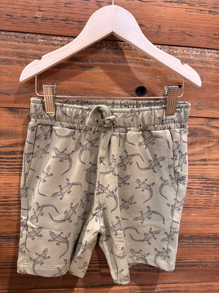 Minymo - Lizard Cotton Sweat Shorts - Lilypad