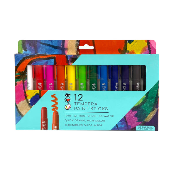Bright Stripes - IHeartArt 12 Tempera Paint Sticks