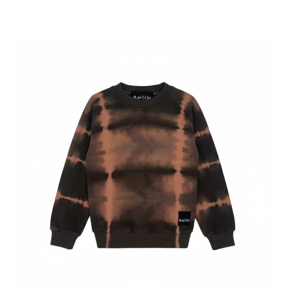 Raomio - Organic Cotton Crewneck — Limited Tie-Dye Drop Earthy Brown