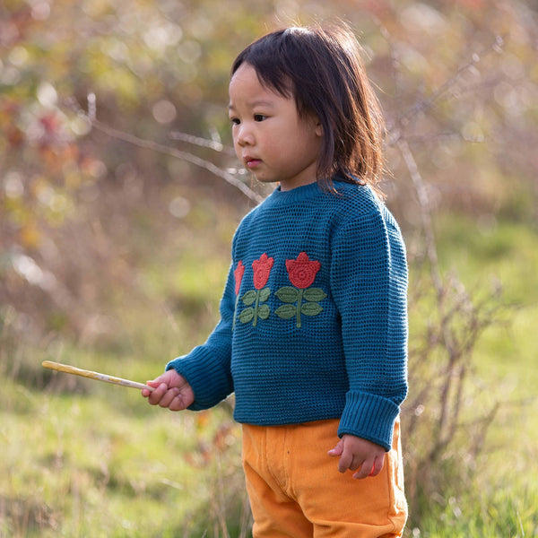 Little Green Radicals - Tulips Knitted Jumper