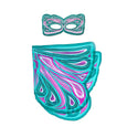 DREAMY DRESs Up - Green Fortune Fairy Wings + Mask set