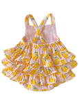 Lemon Sorbet / Organic Muslin Ruffle Sunsuit - SIIX Collection