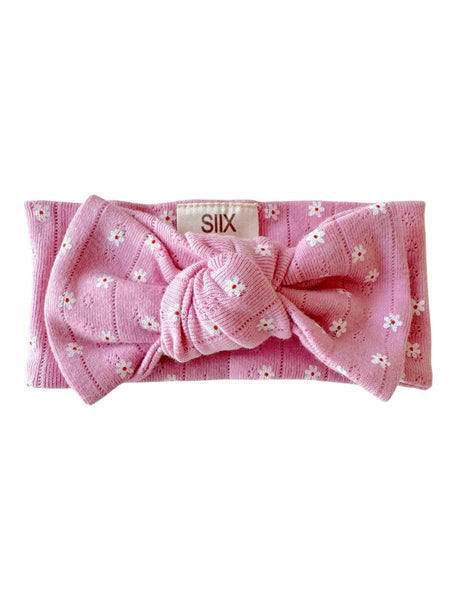 Pink Flower / Organic Pointelle Bow - SIIX Collection
