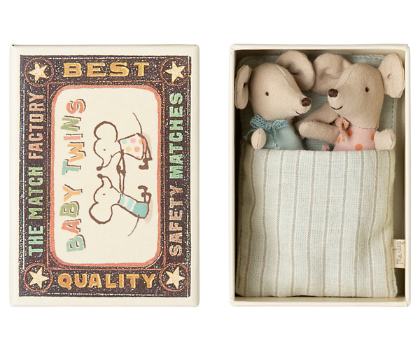 Maileg - Maileg - Twins, Baby Mice In a Matchbox