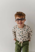 Babysprouts | Boy's Long Sleeve Henley Shirt - Dino Land